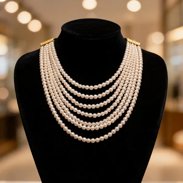White_Layered_Necklace_Alloy_For_Men_Pack_Of_1