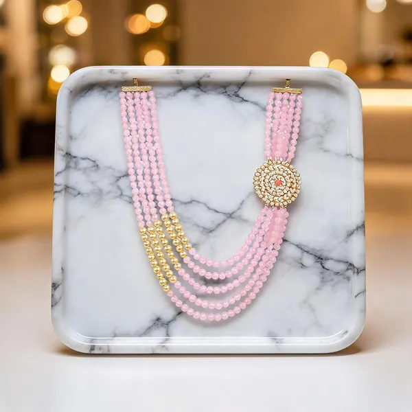 Pink_And_Gold_Necklace_Alloy_For_Unisex_Pack_Of_1