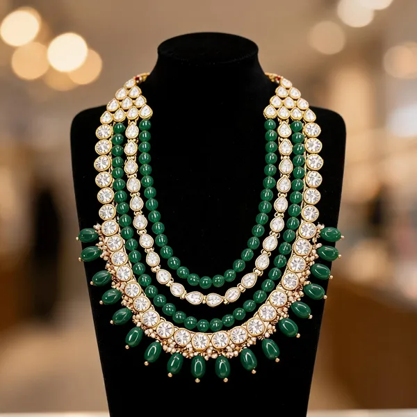 Green_Necklace_Alloy_For_Men_Pack_Of_1