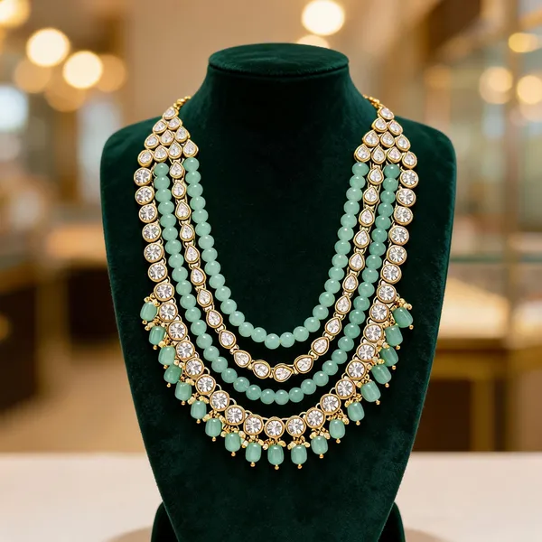 Green_Necklace_Alloy_For_Men_Pack_Of_1