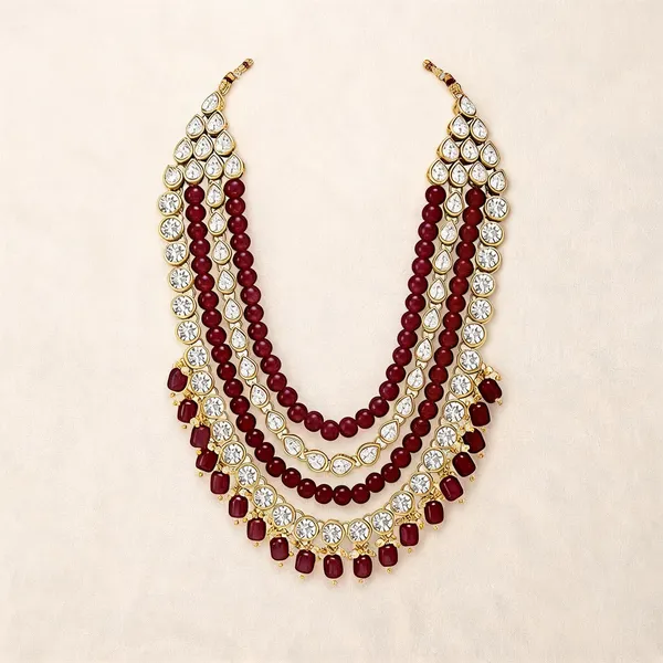 Maroon_Necklace_Alloy_For_Men_Pack_Of_1