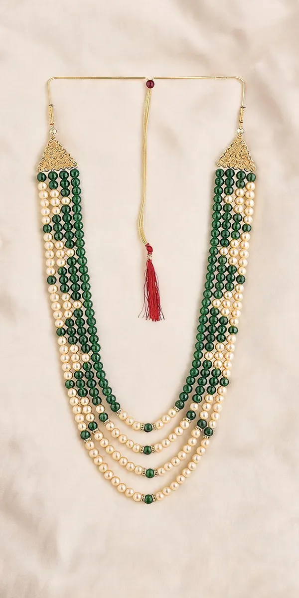Green_And_Copper_Layered_Necklace_Alloy_For_Unisex_Pack_Of_1
