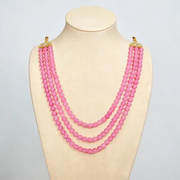 Pink_Layered_Necklace_Alloy_For_Unisex_Pack_Of_1