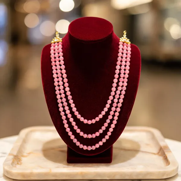 Pink_Layered_Necklace_Alloy_For_Unisex_Pack_Of_1