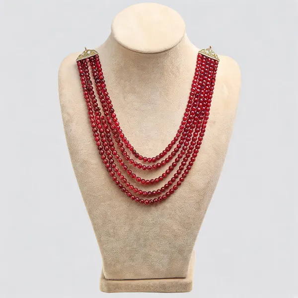 Maroon_Layered_Necklace_Alloy_For_Unisex_Pack_Of_1