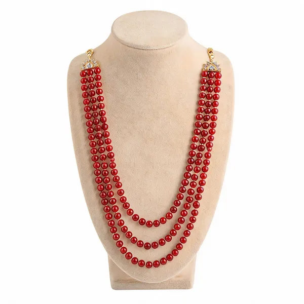 Maroon_Layered_Necklace_Alloy_For_Unisex_Pack_Of_1