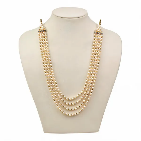 White_And_Gold_Necklace_Alloy_For_Unisex_Pack_Of_1