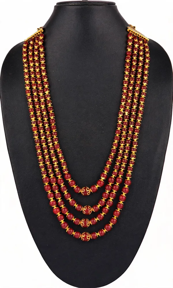 Maroon_Necklace_Alloy_For_Unisex_Pack_Of_1