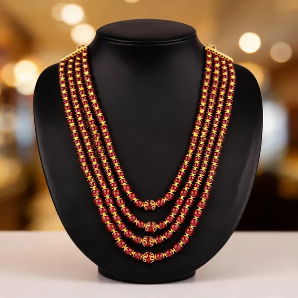 Maroon_Necklace_Alloy_For_Unisex_Pack_Of_1