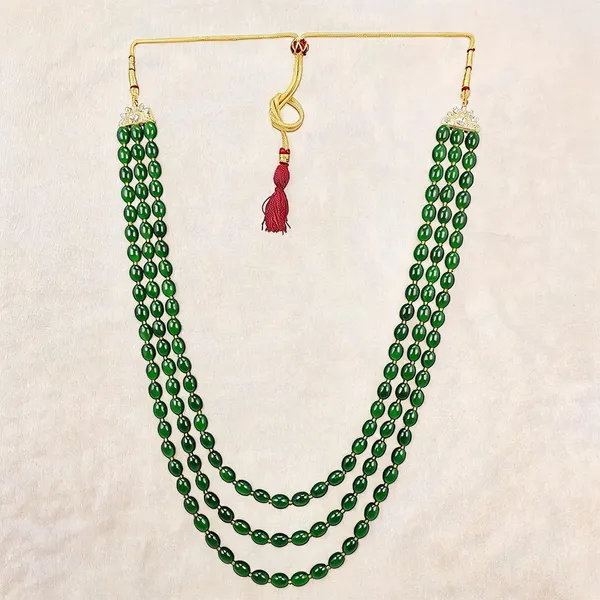 Green_Layered_Necklace_Alloy_For_Unisex_Pack_Of_1