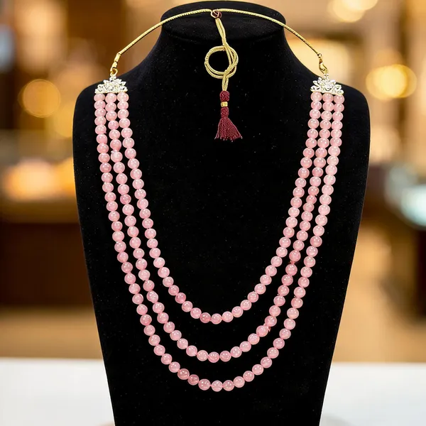 Pink_Layered_Necklace_Alloy_For_Unisex_Pack_Of_1