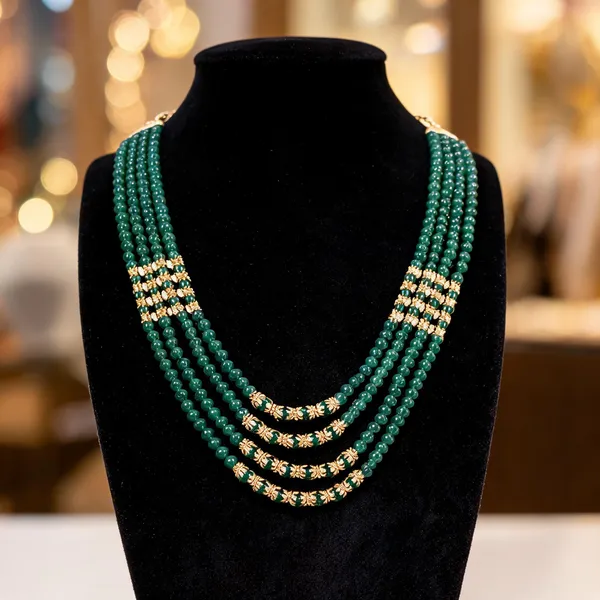 Green_Layered_Necklace_Alloy_For_Unisex_Pack_Of_1