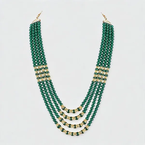Green_Layered_Necklace_Alloy_For_Unisex_Pack_Of_1