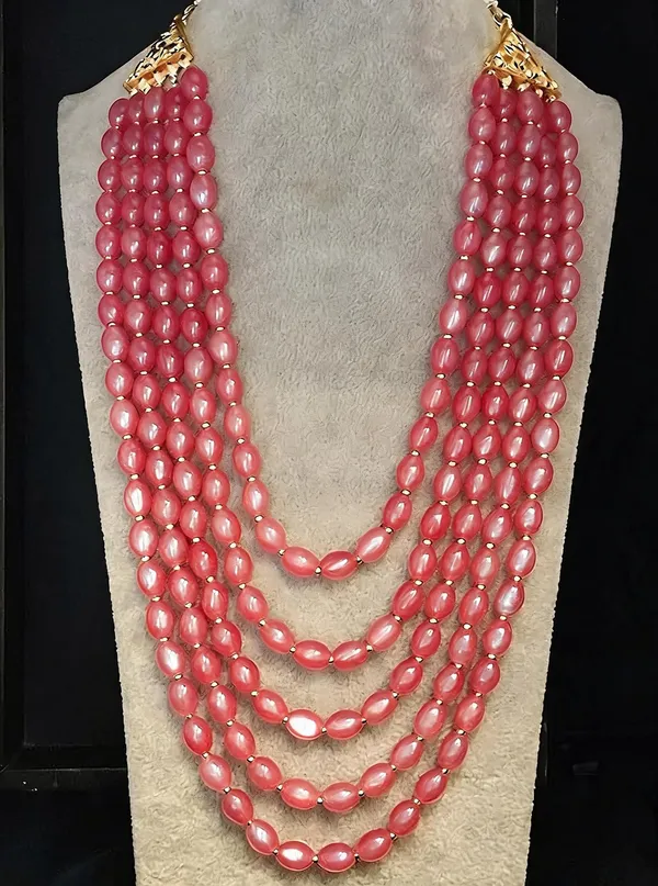 Pink_Layered_Necklace_Alloy_For_Men_Pack_Of_1