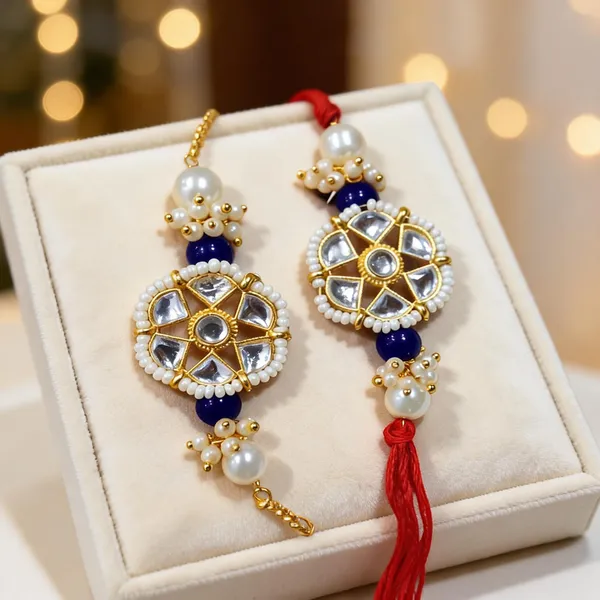 Blue_Rakhi,_Lumba,_Bracelet,_Bluetooth_Rakhi,_Chawal_Roli_Pack_Alloy_For_Brother_And_Sister-In-Law_Pack_Of_2