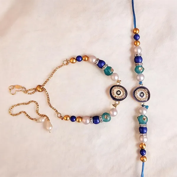 Blue_And_Sky_Blue_Rakhi,_Bracelet_Alloy_For_Brother_And_Sister-In-Law_Pack_Of_2