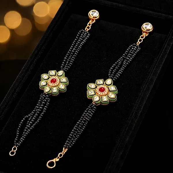 White_And_Green_Rakhi,_Lumba,_Bracelet_Alloy_For_Unisex_Pack_Of_2