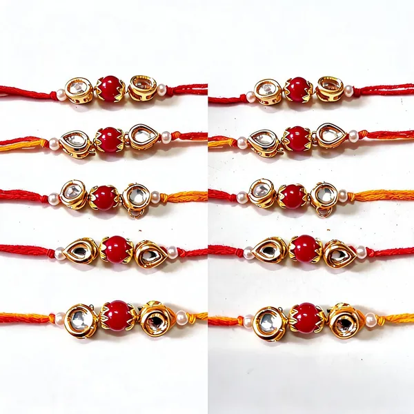 Maroon_And_White_Rakhi,_Lumba,_Bracelet,_Earrings,_Chawal_Roli_Pack_Alloy_For_Brother_And_Sister-In-Law_Pack_Of_2