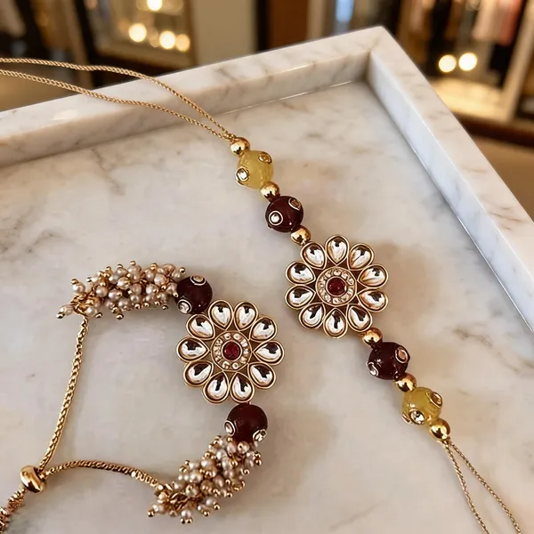 Maroon_And_Yellow_Rakhi,_Lumba,_Bracelet,_Bluetooth_Rakhi,_Chawal_Roli_Pack_Alloy_For_Brother_And_Sister-In-Law_Pack_Of_2