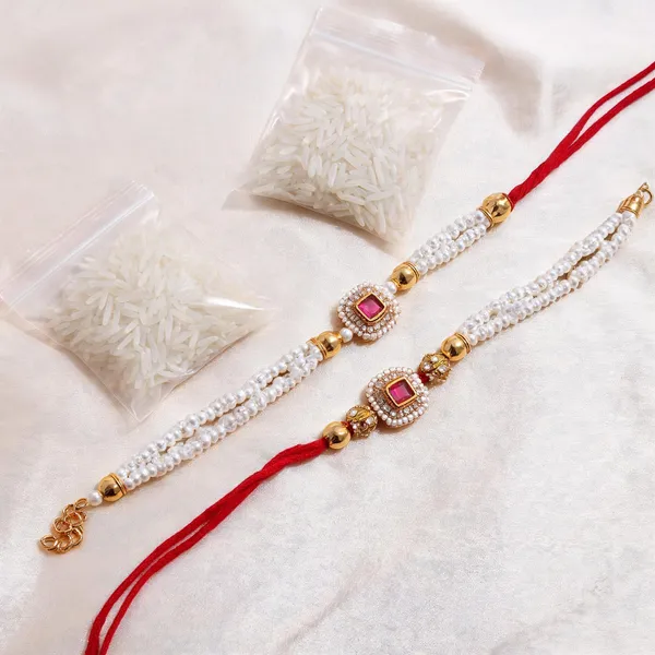 Multicolor_Rakhi,_Bracelet,_Chawal_Roli_Pack_Alloy_For_Brother_And_Sister-In-Law_Pack_Of_1