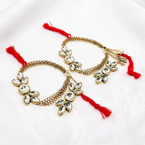 Gold_Rakhi,_Bracelet_Alloy_For_Women_And_Men_Pack_Of_2