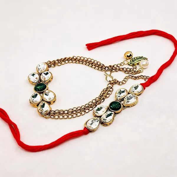 Multicolor_Rakhi,_Bracelet_Alloy_For_Unisex_Pack_Of_2