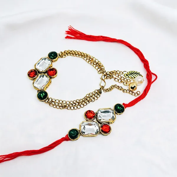 Red_And_Green_Rakhi,_Bracelet_Alloy_For_Women_And_Men_Pack_Of_2