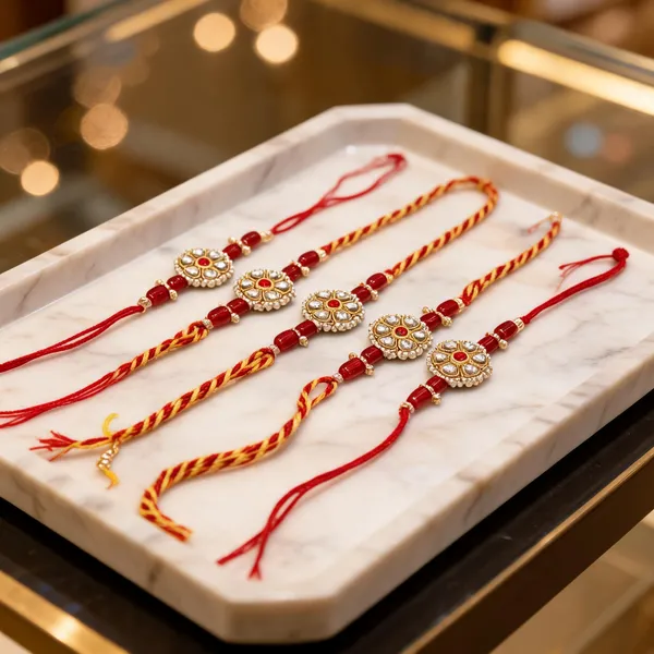 Multicolor_Rakhi,_Lumba,_Bracelet_Alloy_For_Brother_And_Sister-In-Law_Pack_Of_2