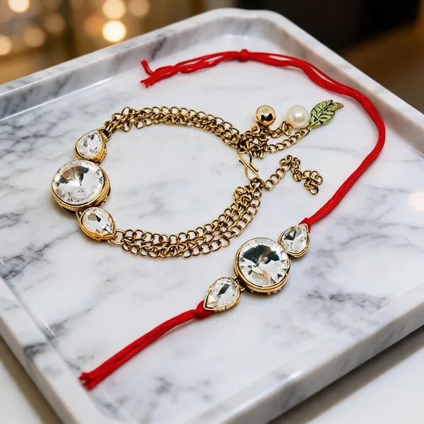 Multicolor_Rakhi,_Bracelet_Alloy_For_Women_And_Men_Pack_Of_2