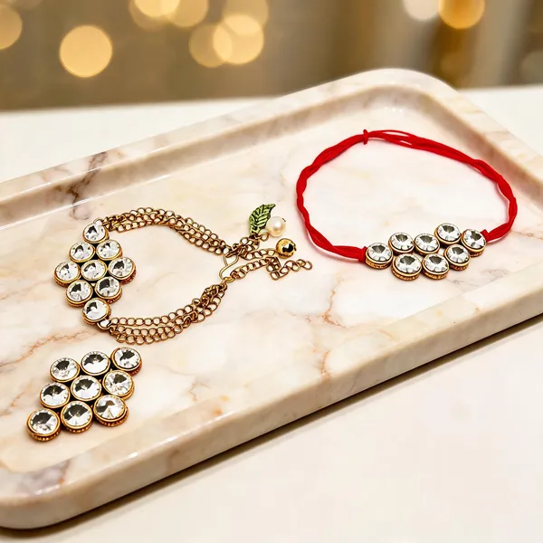 White_Rakhi,_Bracelet_Alloy_For_Women_And_Men_Pack_Of_2