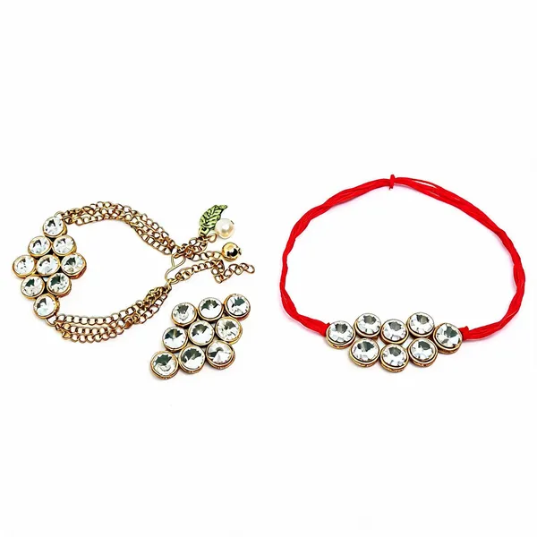White_Rakhi,_Bracelet_Alloy_For_Women_And_Men_Pack_Of_2