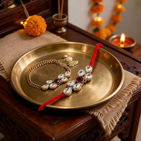 Gold_&_Red_Rakhi_Alloy_For_Women_And_Men_Pack_Of_2