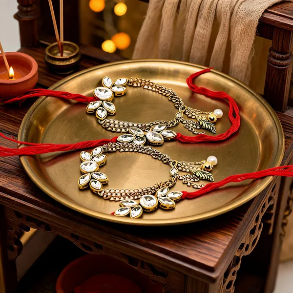 Red_And_Gold_Rakhi_Alloy_For_Women_And_Men_Pack_Of_2