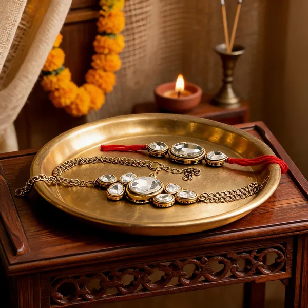 Gold_&_Red_Rakhi_Alloy_For_Women_And_Men_Pack_Of_2