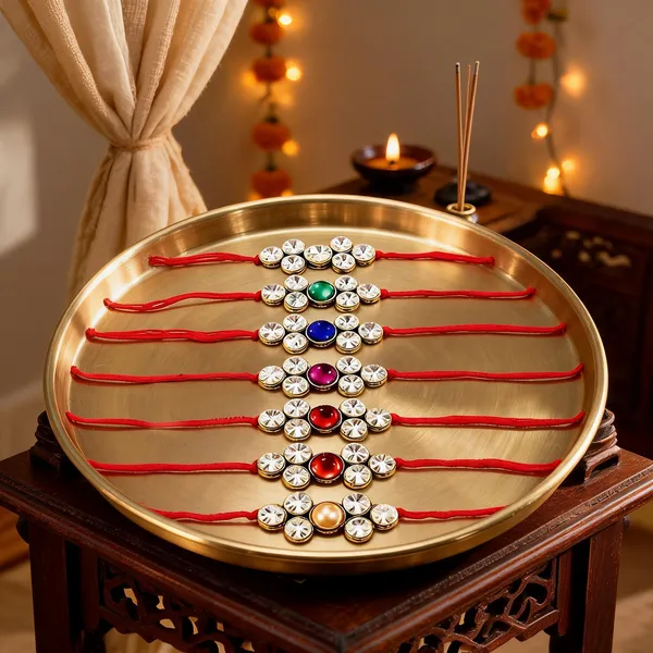 Red_&_Silver_Rakhi_Alloy_For_Women_And_Men_Pack_Of_1