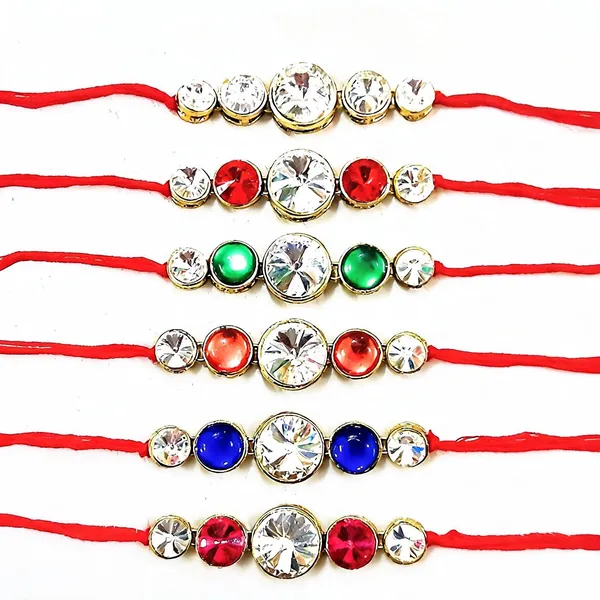 Red_&_Silver_Rakhi_Alloy_For_Women_And_Men_Pack_Of_2