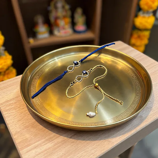 Blue_And_Golden_Rakhi,_Lumba_Alloy_For_Brother_And_Sister-In-Law_Pack_Of_2