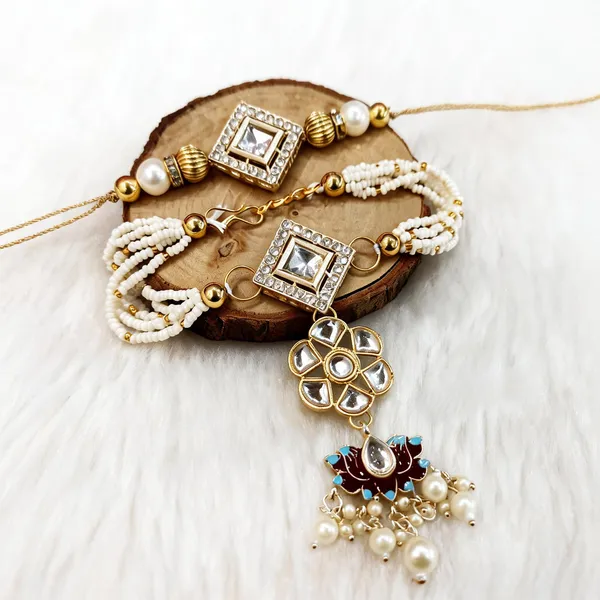 Multicolor_Rakhi,_Bracelet,_Chawal_Roli_Pack_Alloy_For_Brother_And_Sister-In-Law_Pack_Of_1