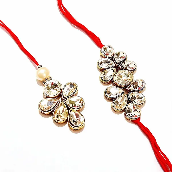 Gold_&_Red_Rakhi_Alloy_For_Women_And_Men_Pack_Of_2