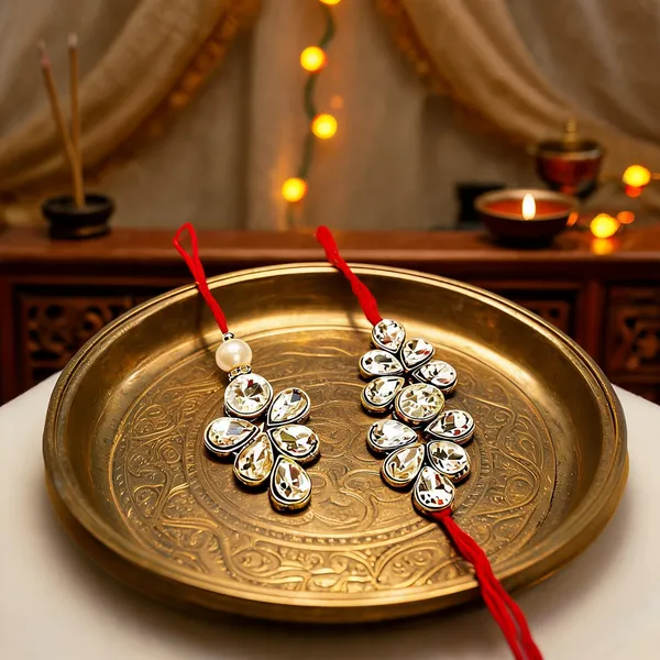 Gold_&_Red_Rakhi_Alloy_For_Women_And_Men_Pack_Of_2