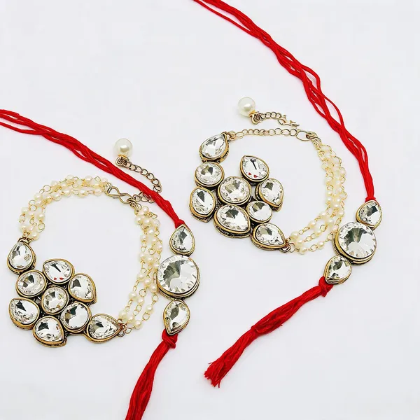 Gold_&_Red_Rakhi_Alloy_For_Women_And_Men_Pack_Of_2