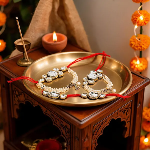 Gold_&_Red_Rakhi_Alloy_For_Women_And_Men_Pack_Of_2