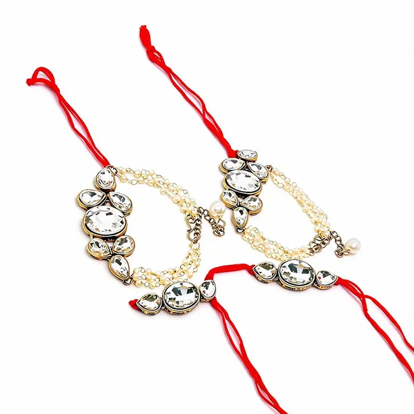 Gold_&_Red_Rakhi_Alloy_For_Women_And_Men_Pack_Of_2