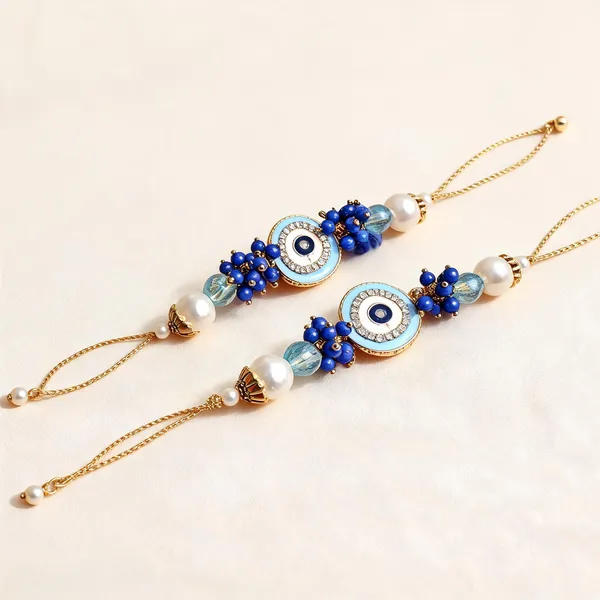 Multicolor_Rakhi,_Lumba,_Bracelet_Alloy_For_Brother_And_Sister-In-Law_Pack_Of_2