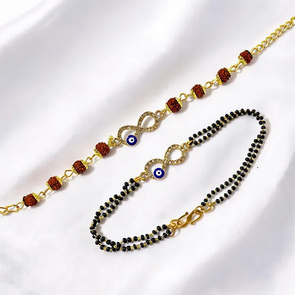 Blue_And_Brpwn_Rakhi,_Lumba,_Bracelet_Alloy_For_Brother_And_Sister-In-Law_Pack_Of_2