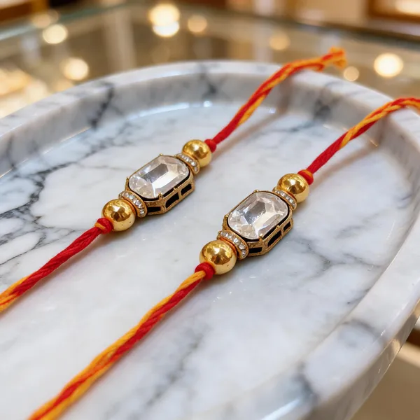 Red_N_Light_Yellow_Rakhi,_Bracelet_Alloy_For_Women_And_Men_Pack_Of_2