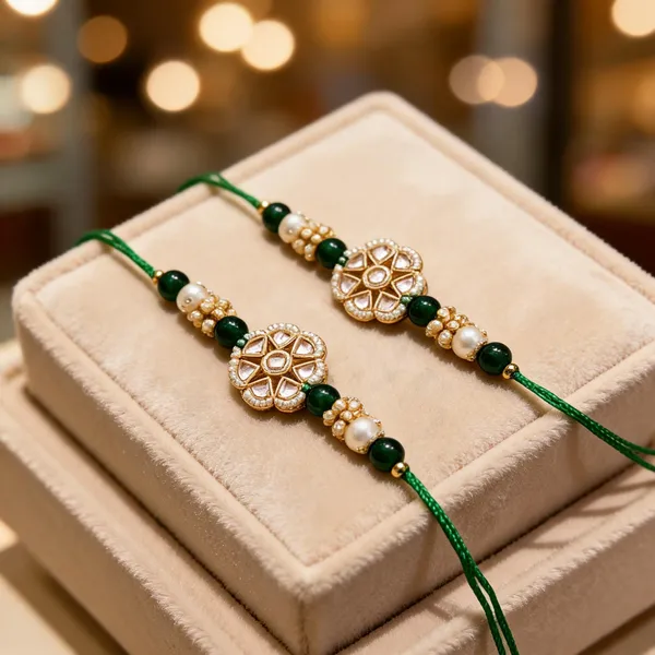 Light_Green_Rakhi,_Bracelet_Alloy_For_Women_And_Men_Pack_Of_2