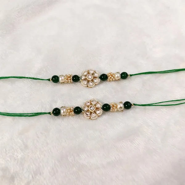 Light_Green_Rakhi,_Bracelet_Alloy_For_Women_And_Men_Pack_Of_2