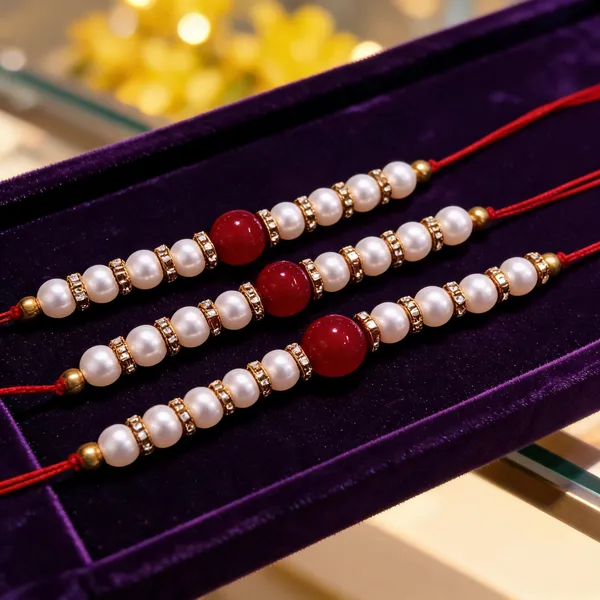 Red_N_White_Rakhi,_Bracelet_Alloy_For_Women_And_Men_Pack_Of_2