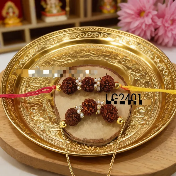 Maroon_And_Golden_Rakhi,_Lumba_Alloy_For_Brother_And_Sister-In-Law_Pack_Of_2